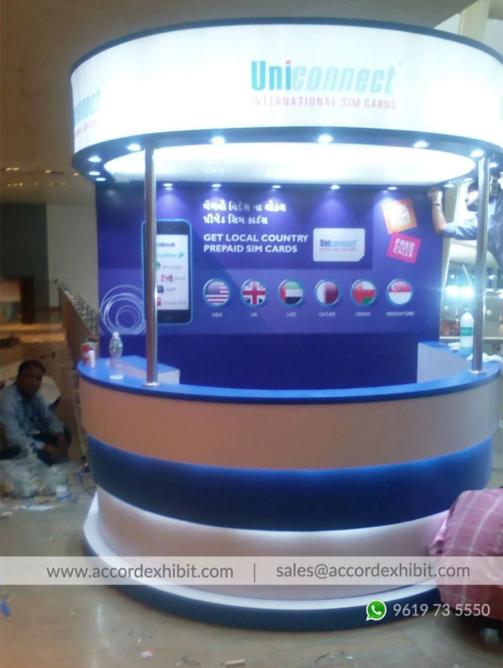 Mall and Airport Kiosk Design by Accord Exhibit