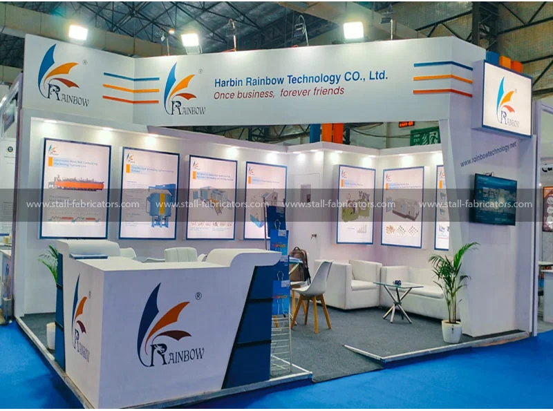 Exhibition stall for Harbin Rainbow Technology at Fastener Fair India